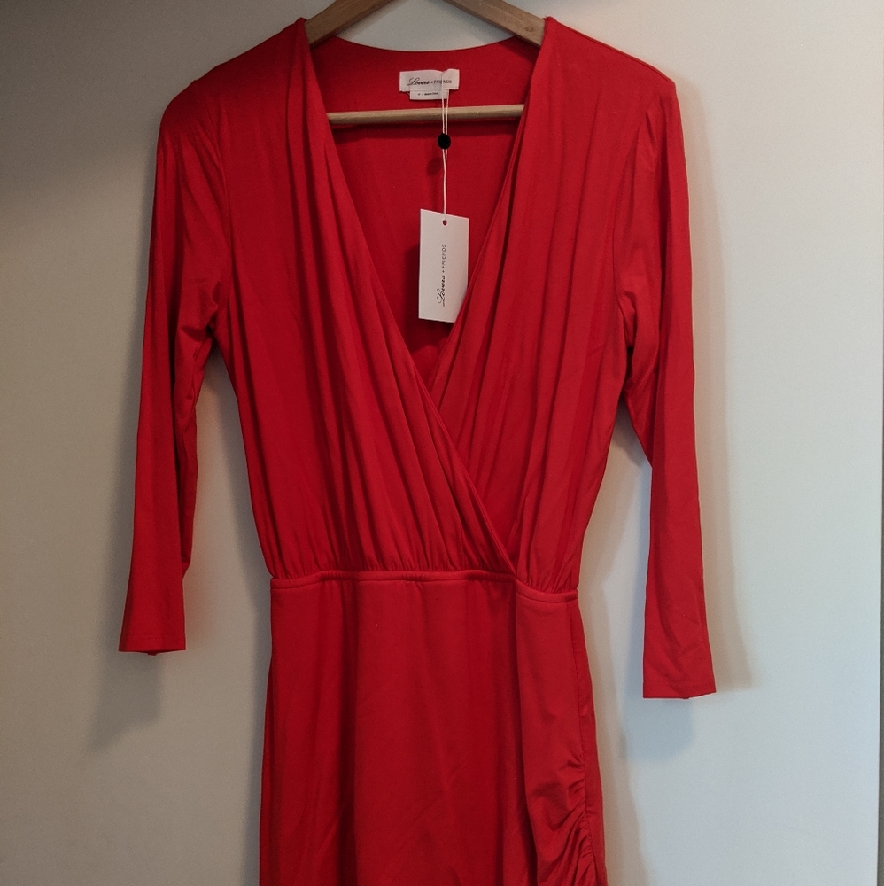 Red Lovers and Friends long sleeved dress